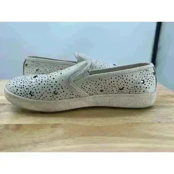 Coach Chalk Celestial Star Leather Slip-on‎ Sneakers Women's Size 11B - Picture 3 of 11